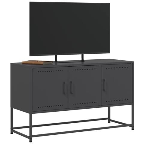 Mobile Tv Nero 100,5x39x60,5 Cm In Acciaio - Foto 10