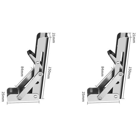 Staffe Per Mensole In Acciaio Inossidabile Silver - Foto 1