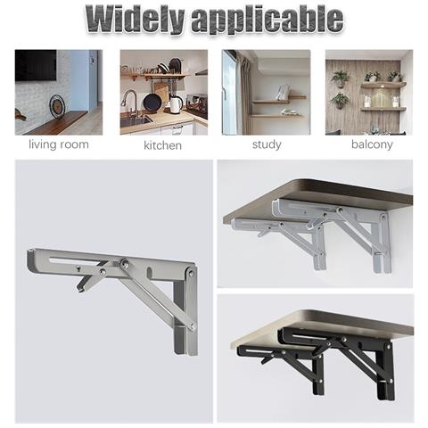 Staffe Per Mensole In Acciaio Inossidabile Silver - Foto 6