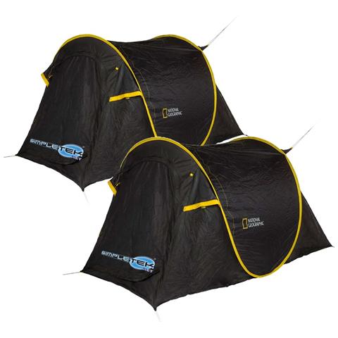 2 X Al0081 Tenda Da Campeggio 2 Persone Igloo Pop-up Veloce - Foto 1