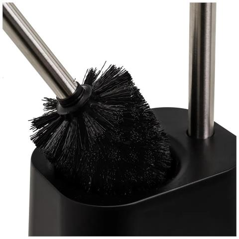 Piantana Portarotolo E Portascopino Porta Carta Igienica In Acciaio Con Finitura Cromata, Arredamento Design Moderno Accessori Bagno,dimensioni P16xl12xh65 Cm - Foto 2