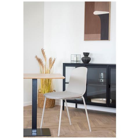 Set Di 2 Sedie Madalena - Grigio - Poliestere - 50x53x85 Cm - Foto 2