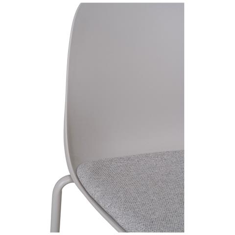 Set Di 2 Sedie Madalena - Grigio - Poliestere - 50x53x85 Cm - Foto 6