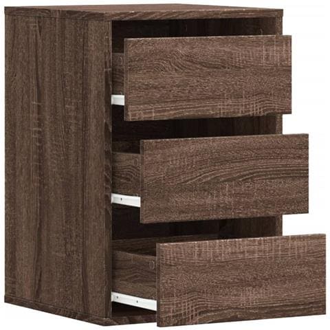 Cassettiera Angolo Rovere Marrone 40x41x58cm Legno Multistrato - Foto 10