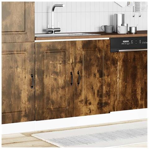 Mobile Base Lavello Kalmar Rovere Fumo 80x46x81,5 Cm Truciolato - Foto 3