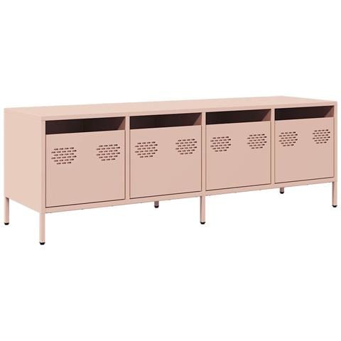 Mobile Tv Rosa 135x39x43,5 Cm In Acciaio Laminato A Freddo - Foto 2