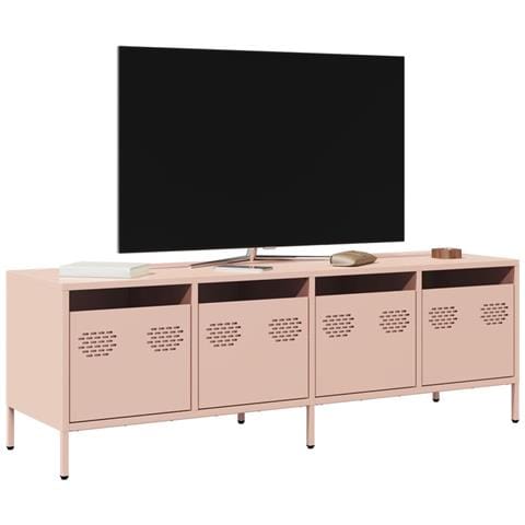 Mobile Tv Rosa 135x39x43,5 Cm In Acciaio Laminato A Freddo - Foto 1