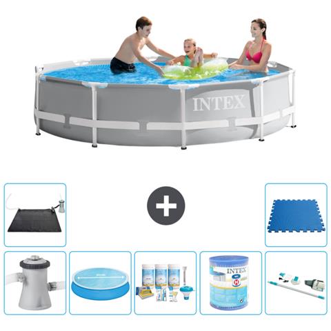 Piscina Fuori Terra - In Giro - 305x76 Cm - Grigio - Include Accessori Coordinati A2049 - Foto 1