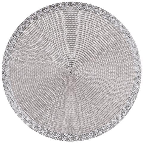 Set Di 8 Tovagliette All'americana, Tovagliette In Pvc Per Tavolo Da Pranzo Silver - Foto 1