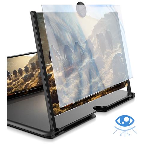 Amplificatore Schermo 3d 12 Pollici Per Smartphone Lente Hd Pieghevole - Foto 2