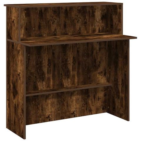 Banco Reception Rovere Fumo 100x50x103,5cm in Legno Multistrato - Foto 1