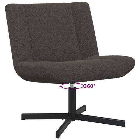 Sedia d'Accent Grigio Scuro Tessuto con Base in Metallo Media - Foto 9