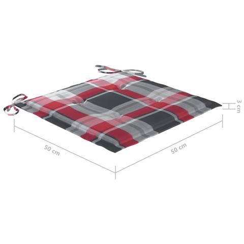 Sedie da Giardino con Cuscini 6 pz in Legno Massello di Acacia - Foto 9