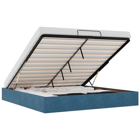 Struttura Letto Pouf senza Materasso 180x200 cm in Velluto - Foto 1