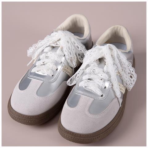 Lacci Per Scarpe In Pizzo Compatibili Con Scarpe Da Ginnastica, Scarpe Eleganti E Casual, 120cm, Confezione Da 2 Paia White - Foto 2