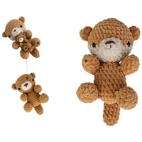 Kit Materiale Fai Da Te Per Uncinetto Orsetto: Crea Il Tuo Amico Di Peluche - Foto 1