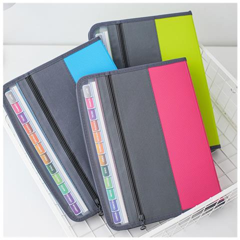 Cartella Portadocumenti A4 Con Cerniera - 13 Tasche Espandibile - Foto 7