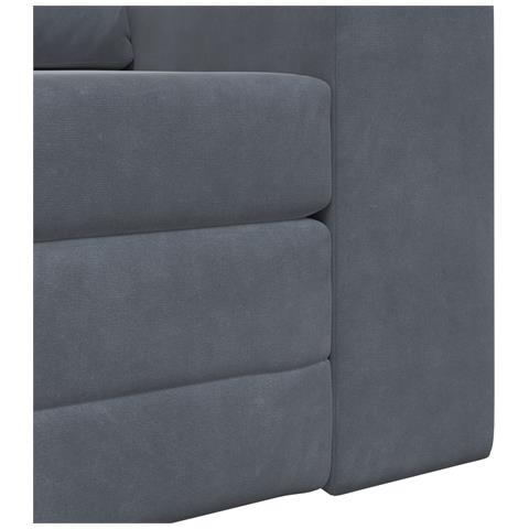 Divano Letto 2-in-1 Grigio Scuro 98x71x83 cm in Poliestere - Foto 9