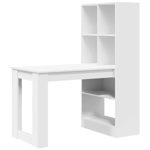 Scrivania Bianco 122 x 67 x 145 cm Legno multistrato - Foto 1