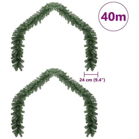 Ghirlanda natalizia 2 pcs Verde 40 m PVC - Foto 6