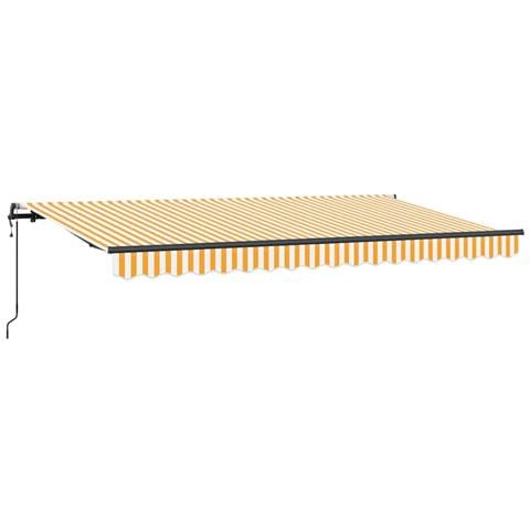 Tenda Retrattile Giallo e Bianco 400 x 200 cm - Foto 1