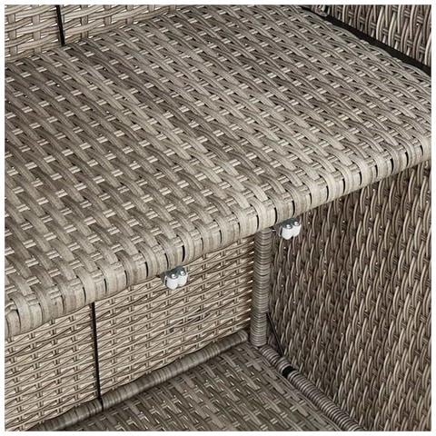 Armadio con porta Grigio chiaro 100 x 36 x 102 cm Rattan - Foto 9