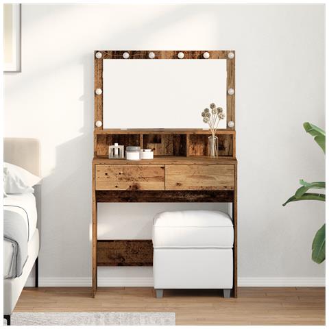 Tavolo da Trucco con cassetto Legno vecchio 80 x 41 x 134.5 cm - Foto 2