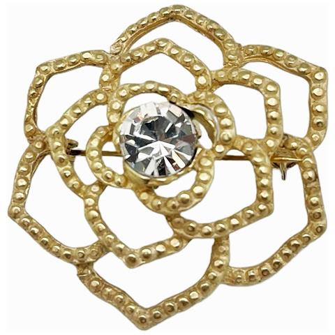 Spilla In Cristallo Sw In Zama Color Oro. 4,5 Cm - Foto 1