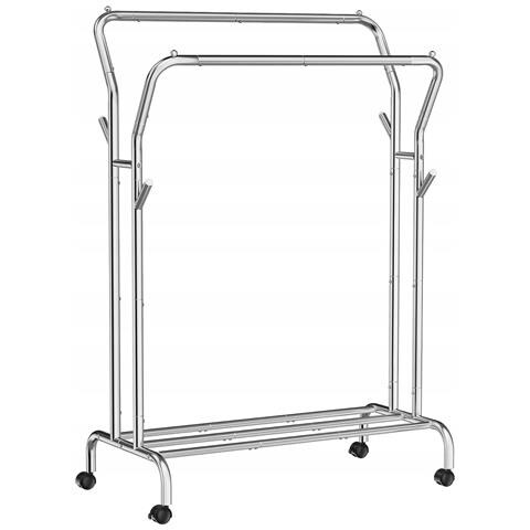 Carrello doppio con ruote, carico massimo 100 kg, argento - Foto 5