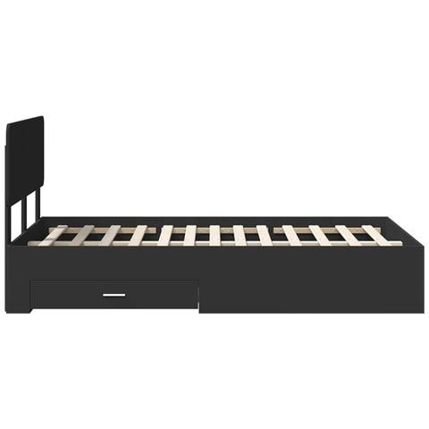 Struttura del letto Nero 135 x 190 cm Legno ingegnerizzato - Foto 9