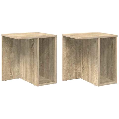 Tavolino 2 pcs Rovere Sonoma 37 x 32 x 40 cm Legno multistrato - Foto 1