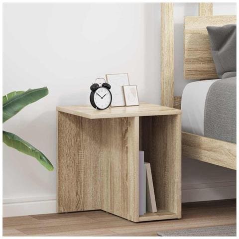 Tavolino 2 pcs Rovere Sonoma 37 x 32 x 40 cm Legno multistrato - Foto 2