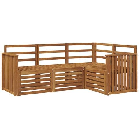 Set divani 4 pcs Naturale Legno di Acacia Massello - Foto 1