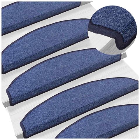 Tappetini per scale autoadesivi 15 pcs Blu 80 x 24,5 x 3,5 cm - Foto 2