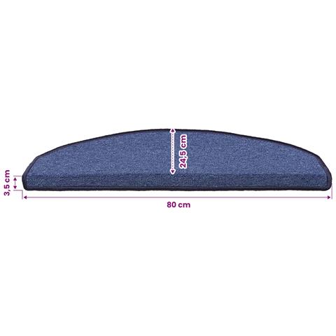 Tappetini per scale autoadesivi 15 pcs Blu 80 x 24,5 x 3,5 cm - Foto 9