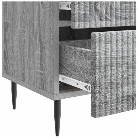 Armadio da Notte 2 pcs Grigio Sonoma 43 x 34,5 x 47,5 cm - Foto 9