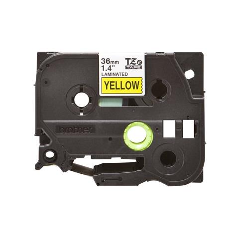 Nastro per Etichettatrice Formato 36 mm x 8 m Nero e Giallo - Foto 1