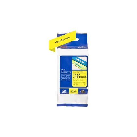 Nastro per Etichettatrice Formato 36 mm x 8 m Nero e Giallo - Foto 2