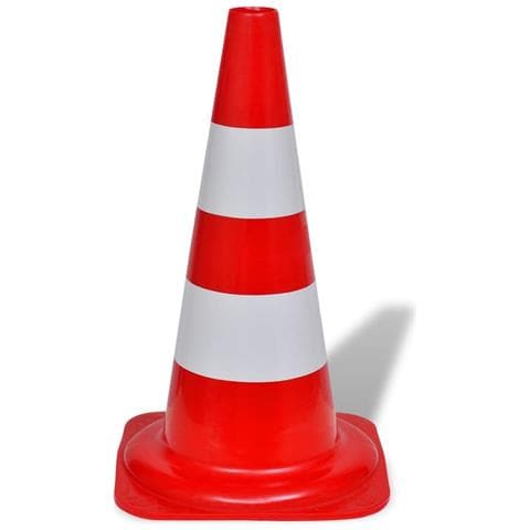 Set 10 Coni Stradali Segnaletici Riflettenti Rosso E Bianco 50 Cm - Foto 2