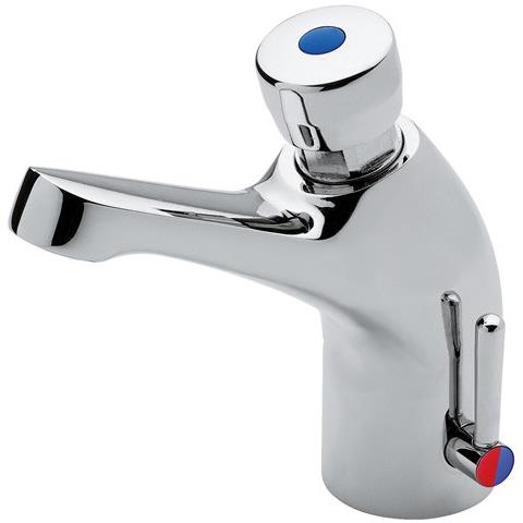 Miscelatore Temporizzato Lavabo Con Pulsante Classic 08012 - Cromato Lucido - Foto 2