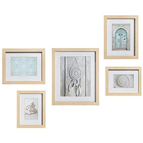Set Di 5 Cornici Portafoto Etniche, Neutro, S: L. 18,8 L. 1,5 X 24 Cm X H. - Foto 1