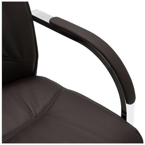 Sedia da Ufficio a Sbalzo Nera in Similpelle - Foto 2