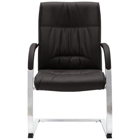 Sedia da Ufficio a Sbalzo Nera in Similpelle - Foto 6