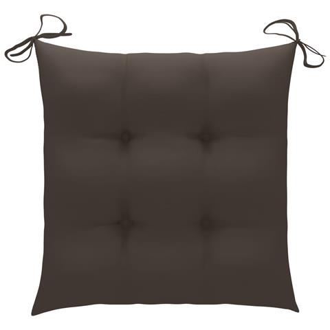 Sedie Da Giardino 2 Pz Cuscini Grigio Talpa In Teak Massello - Foto 10