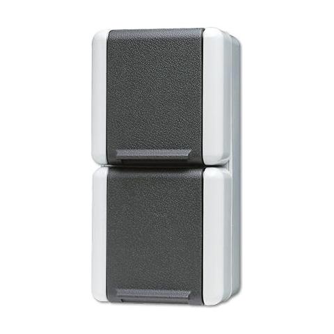 Schuko-steckdose 2-fach 822w Wg800 Ip44 Senkr. mont. 2 Leitungsei 822w (822w)  - Foto 1