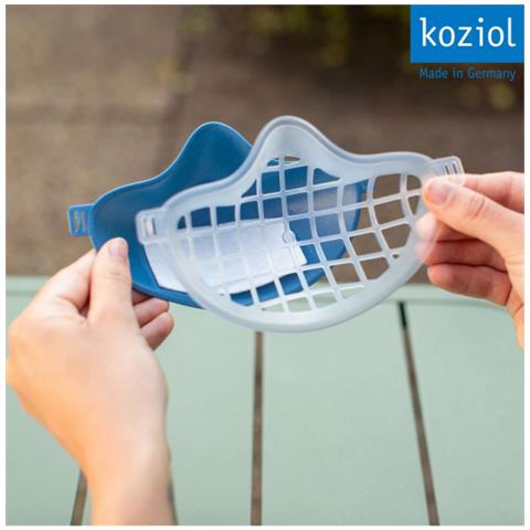 Maschera Bocca Hi Degradabile 11 X 6,5 Cm Blu Mt Taglia Unica - Foto 2