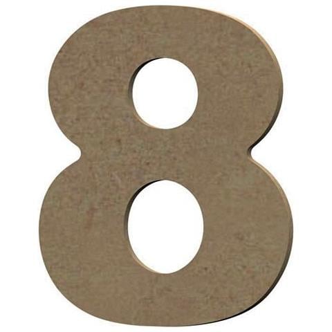 Numero 8 In Legno Mdf Per La Decorazione - 8 Cm - Foto 1