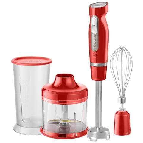 Frullatore ad immersione con Contenitore 0.7 litri Potenza 1000W Colore Rosso - Foto 1