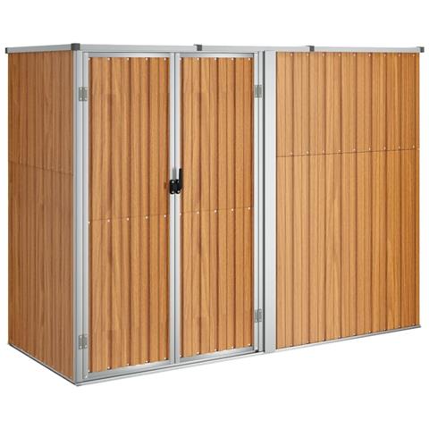 Capanno Per Attrezzi Marrone 225x89x161 Cm Acciaio Zincato - Foto 1