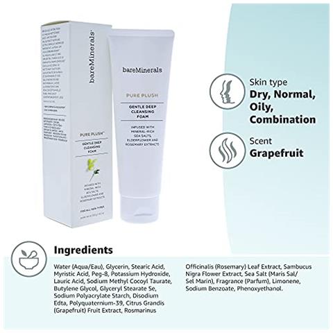 Pure Plushagentle Schiuma Per Pulizia Profonda, Detergente Viso Nutriente E Levigante, Formula Vegana, Senza Sls - Foto 2